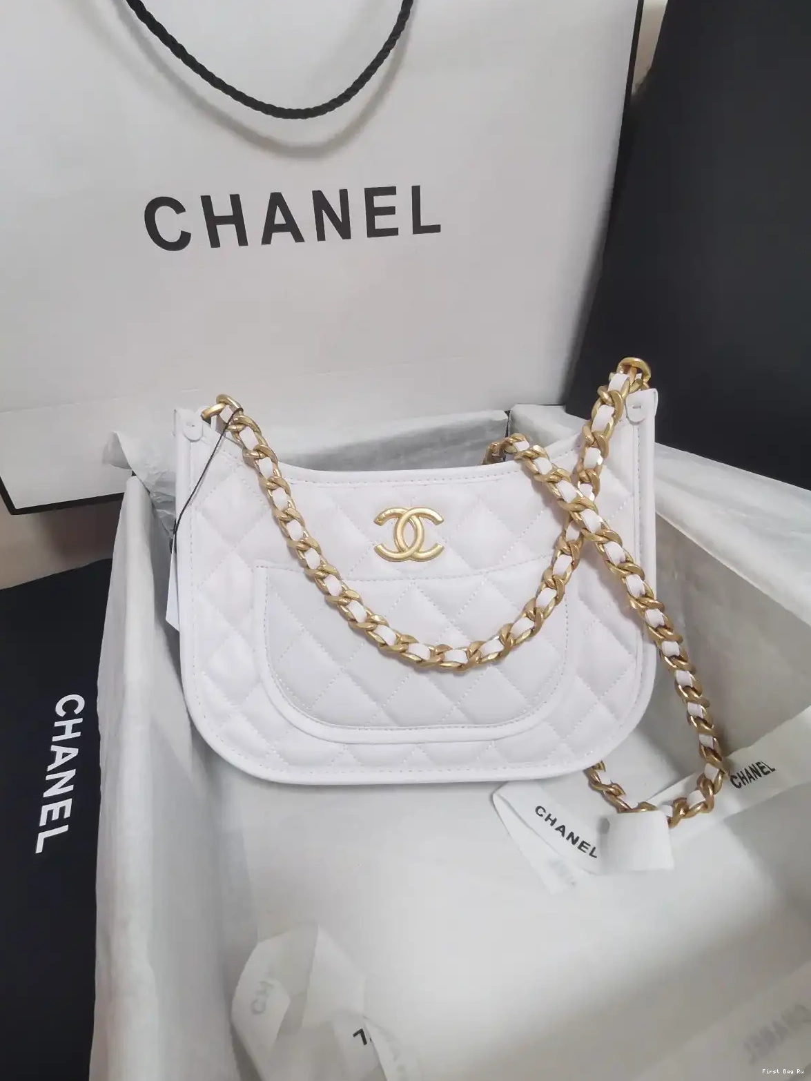 First Bag Ru HANDBAG-20*24*6cm HOBO CHANEL 0702